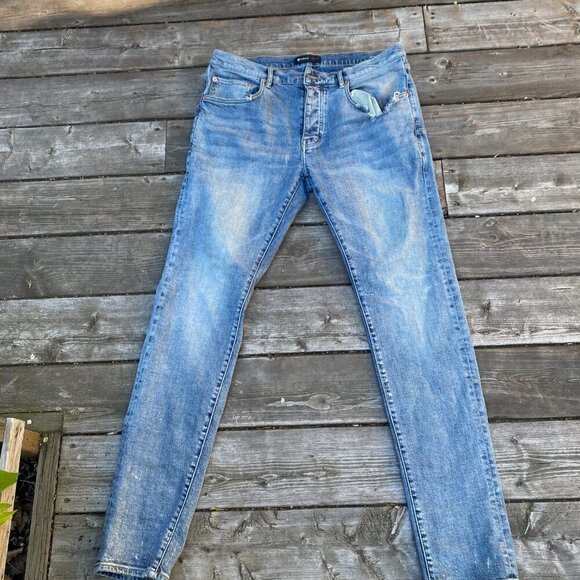 Purple Brand Designer Jeans Size 34 Style P001 Slim Fit Low Rise Slim Leg - Picture 4 of 9